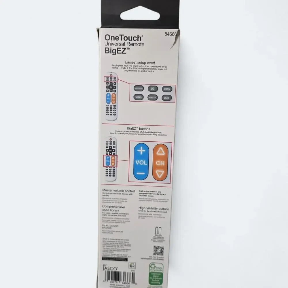 UltraPro BigEZ OneTouch Universal Remote